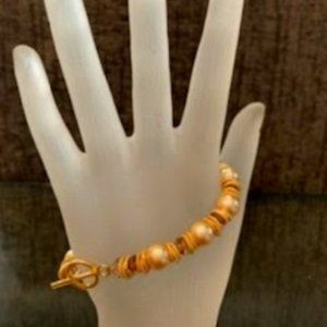 Lillian's Designs Absolutely Beautiful Bronze Handcrafted Beads Bracelet Fab!